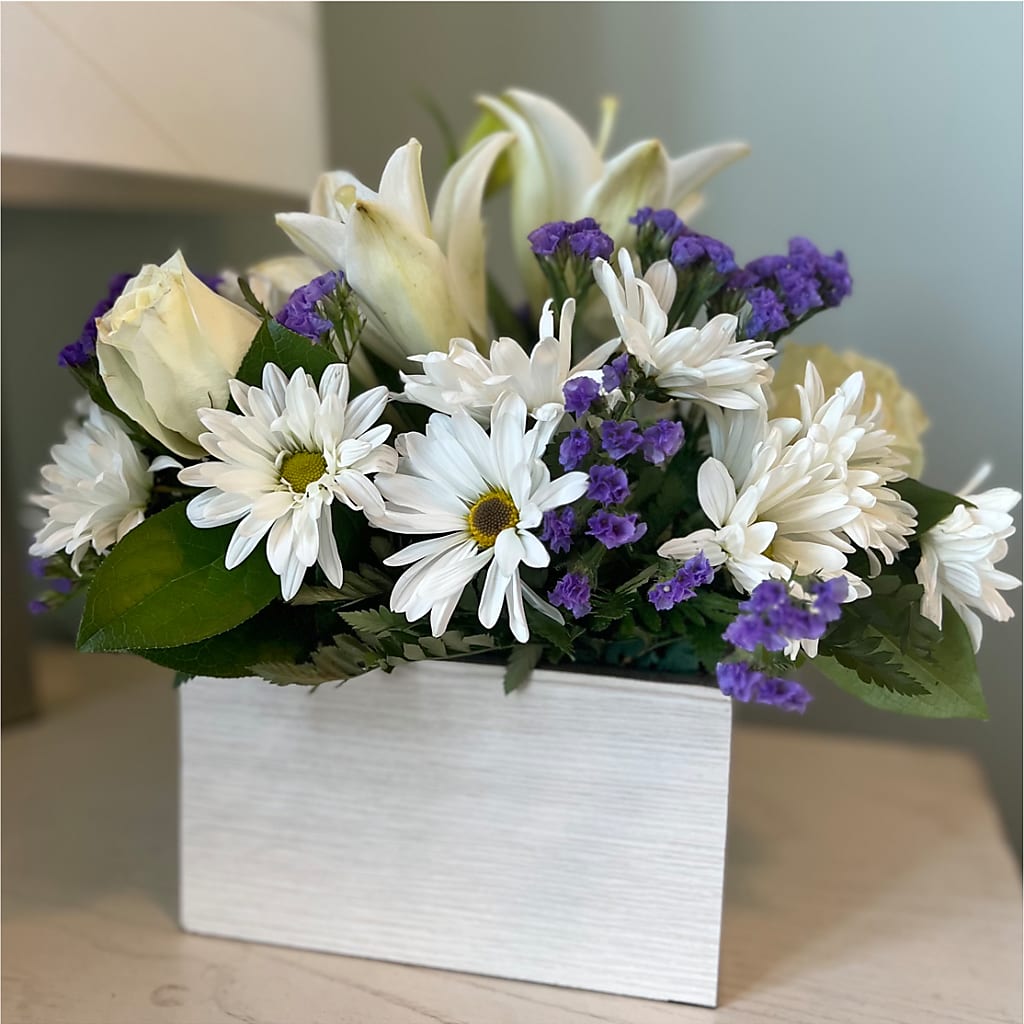 Beyond Blue Box Bouquet – Diamond Flower Shop, Reading PA