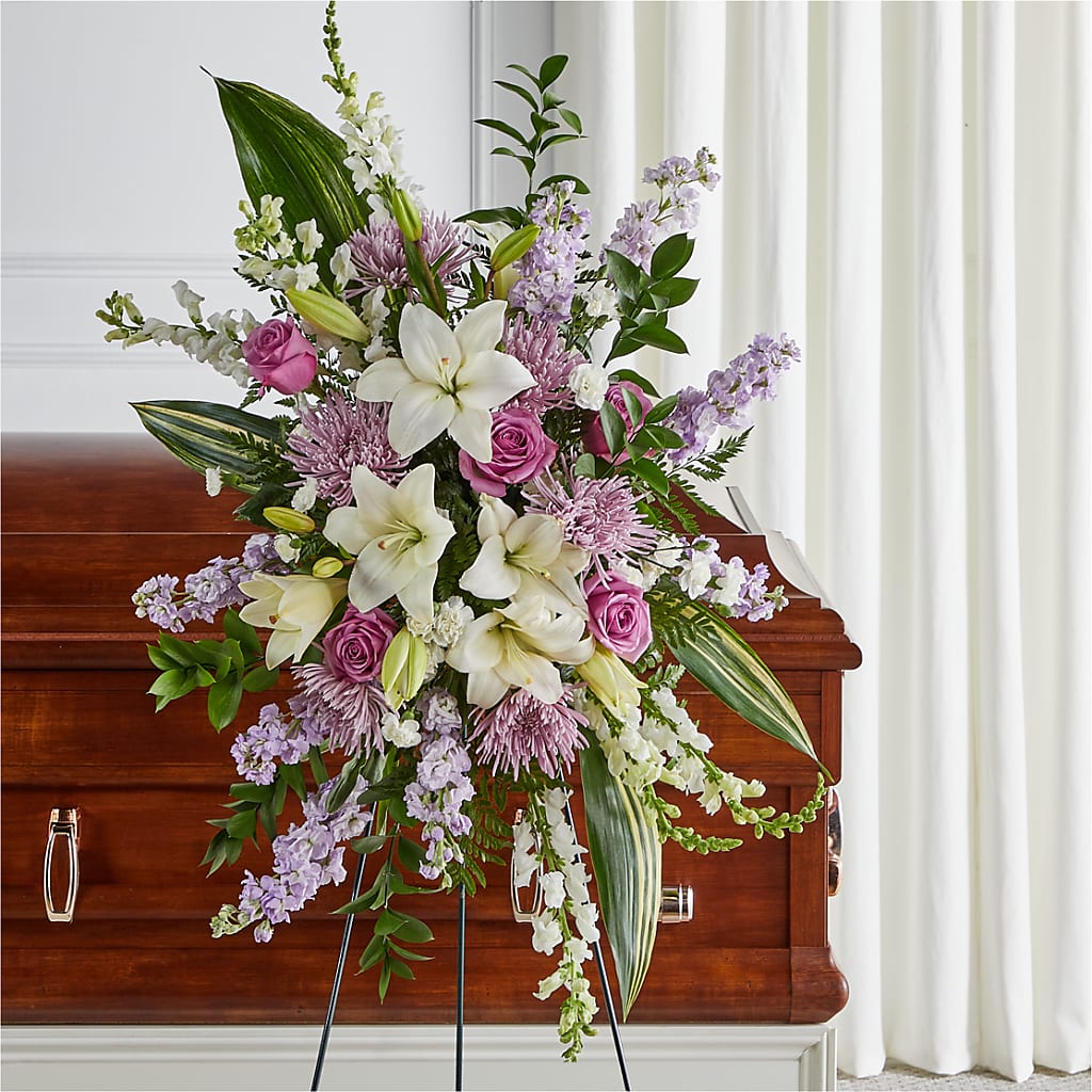 Grateful Hearts Standing Spray – Diamond Flower Shop, Reading PA
