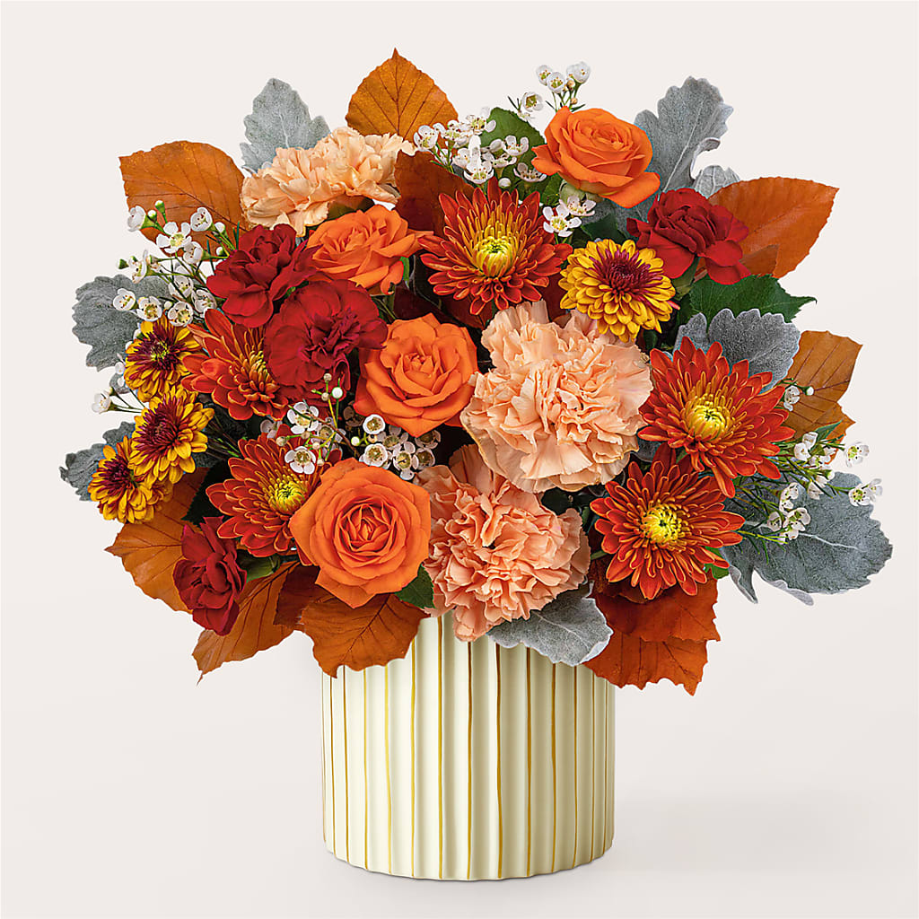 Merlot Bouquet with Ivory Vase – Diamond Flower Shop, Reading PA