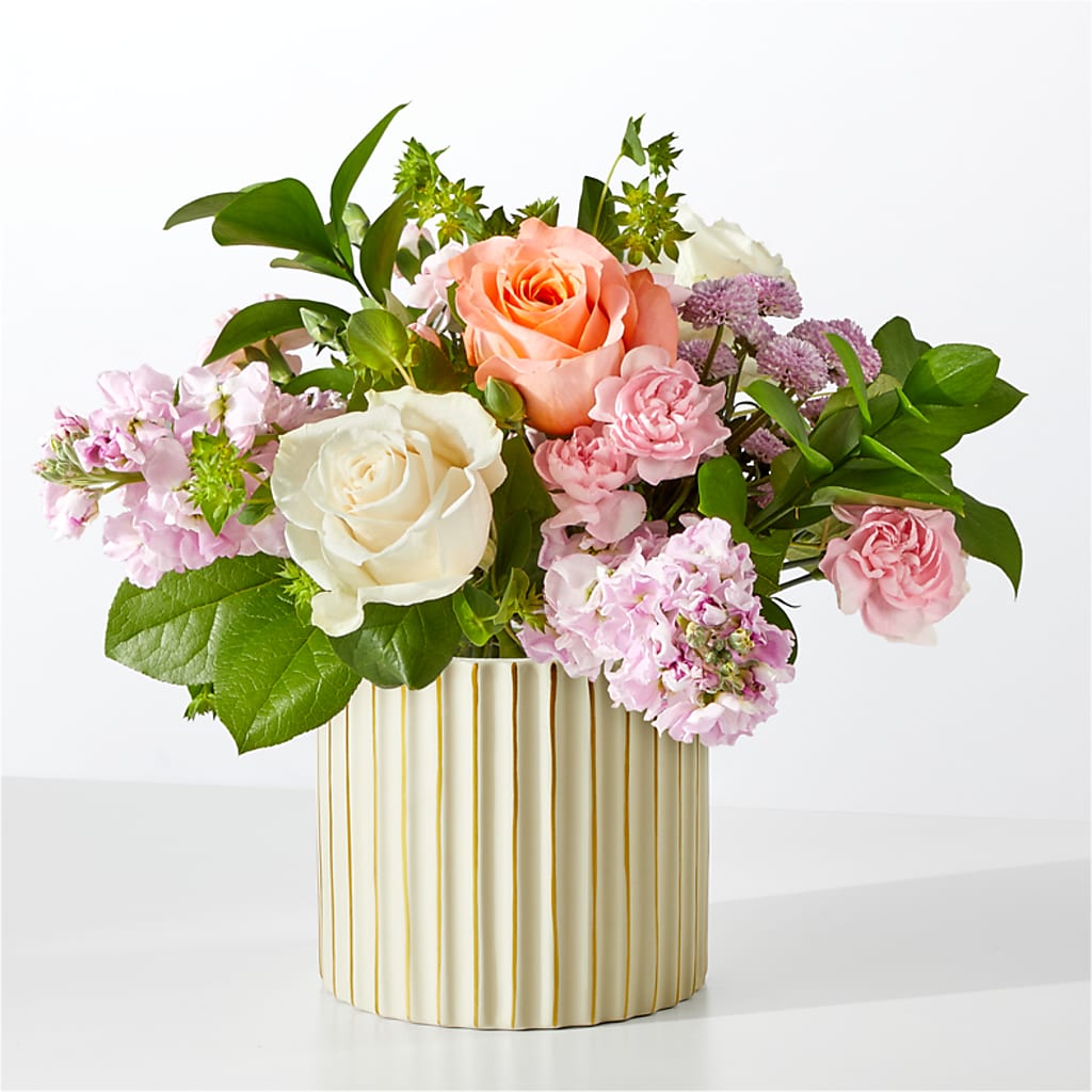 French Market Bouquet with Ivory Vase – Diamond Flower Shop, Reading PA