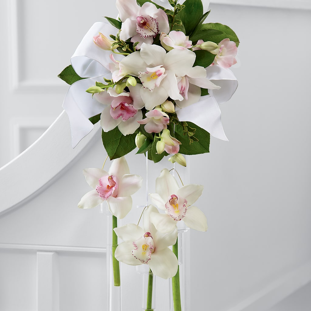Perfect Entrance Pew Arrangement – Diamond Flower Shop, Reading PA