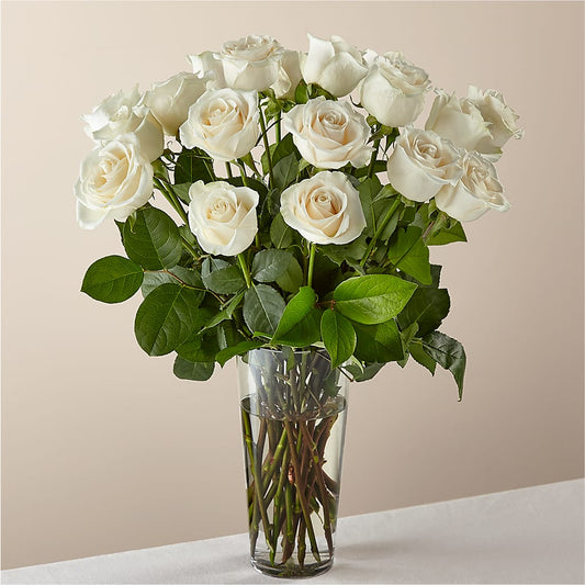 Long Stem White Rose Bouquet –  Diamond Flower Shop, Reading PA