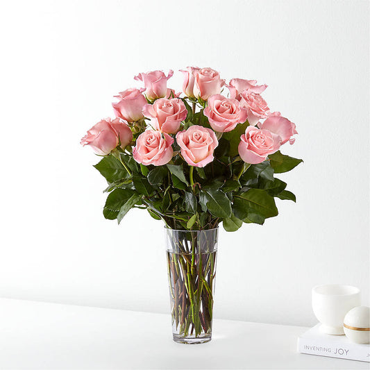 Long Stem Pink Rose Bouquet –  Diamond Flower Shop, Reading PA