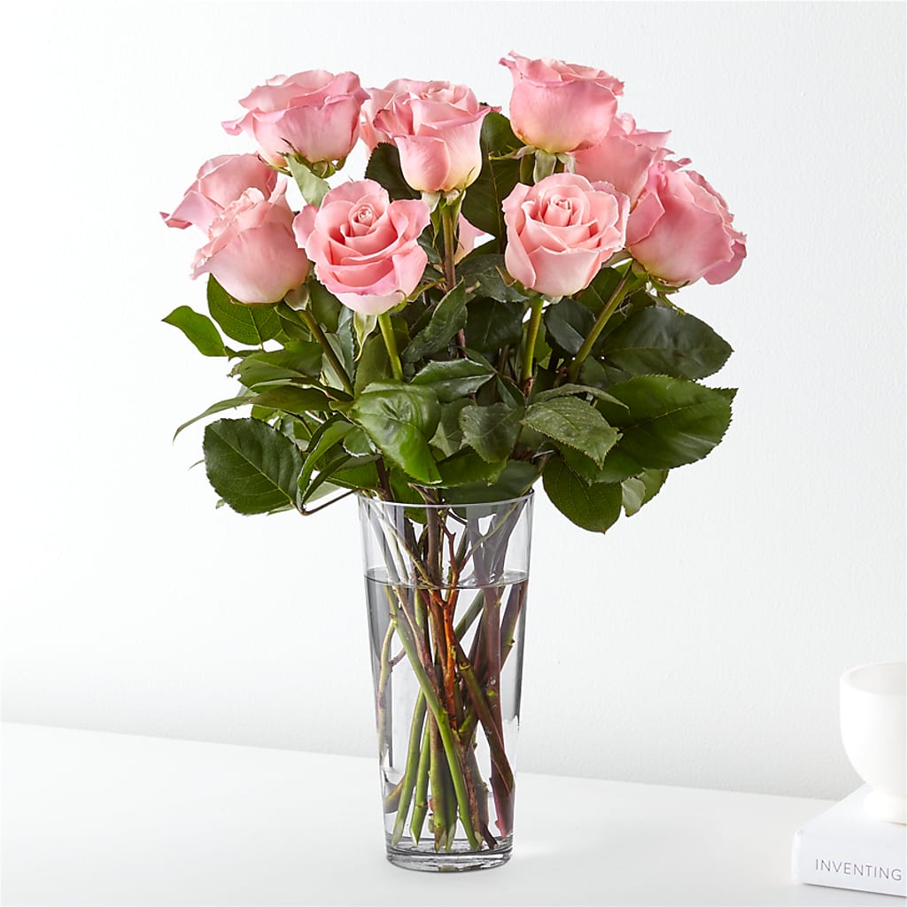 Long Stem Pink Rose Bouquet –  Diamond Flower Shop, Reading PA