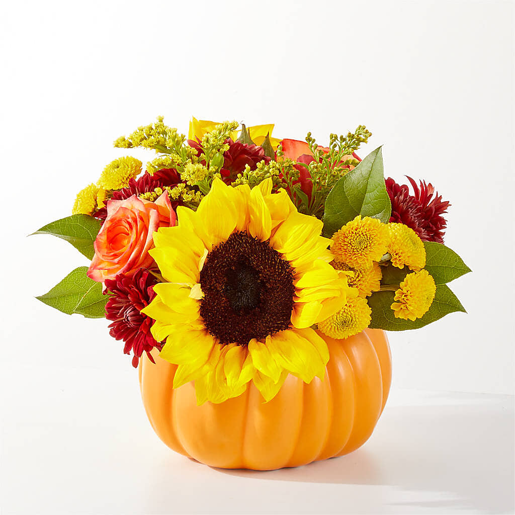 Golden Gourd Pumpkin Bouquet –  Diamond Flower Shop, Reading PA