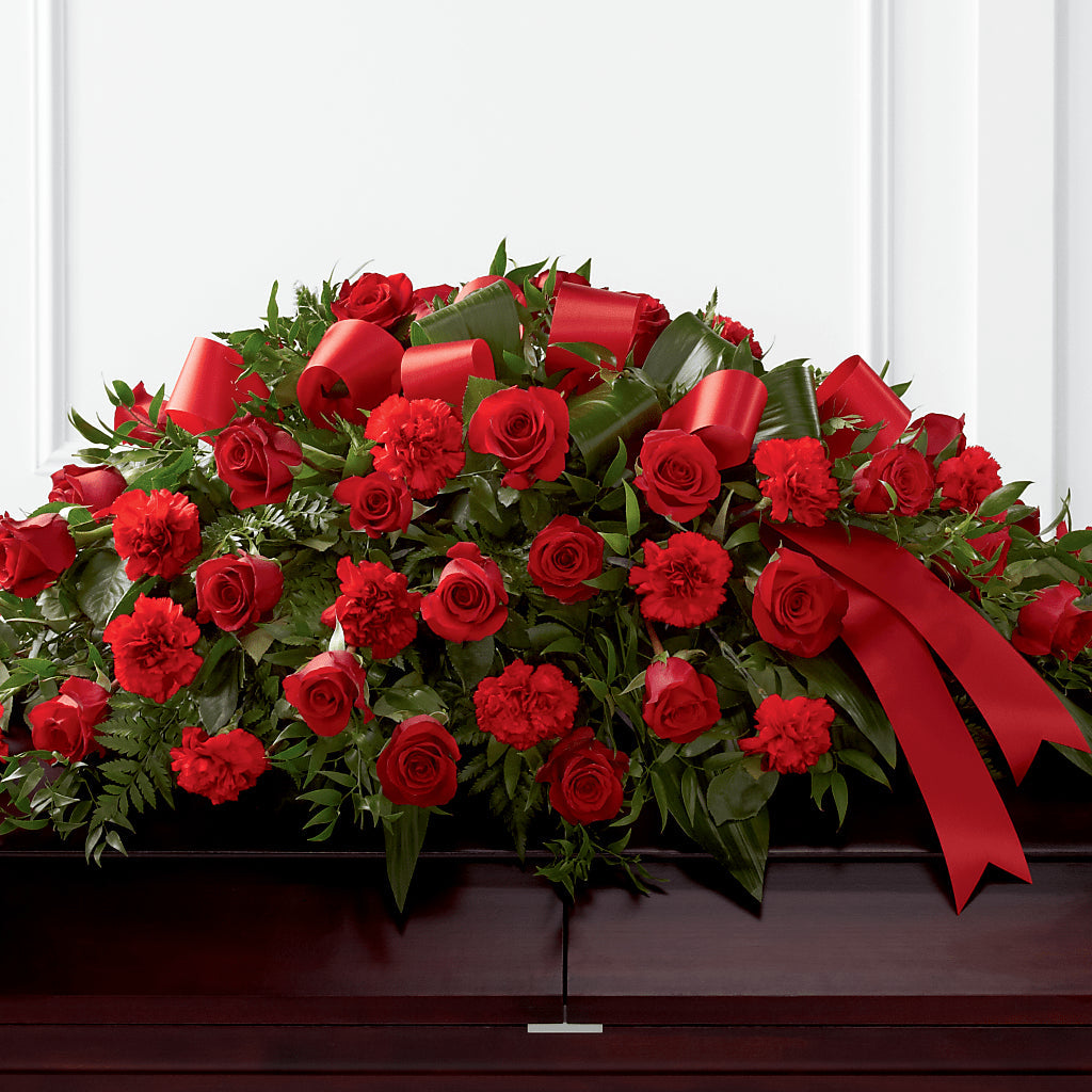 Tribute of Life Casket Spray –  Diamond Flower Shop, Reading PA
