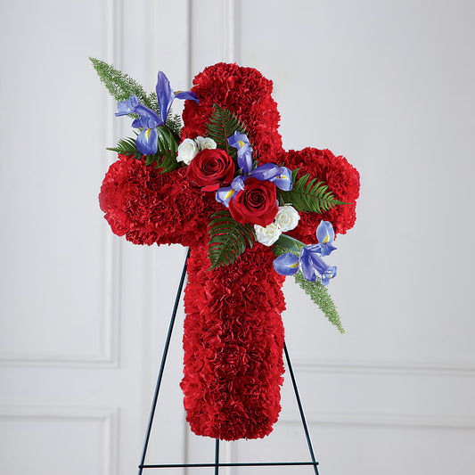 Faithful Hero Floral Cross –  Diamond Flower Shop, Reading PA