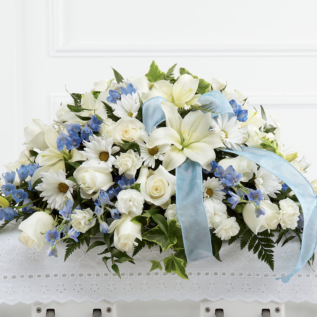 Tender Treasure Casket Spray –  Diamond Flower Shop, Reading PA