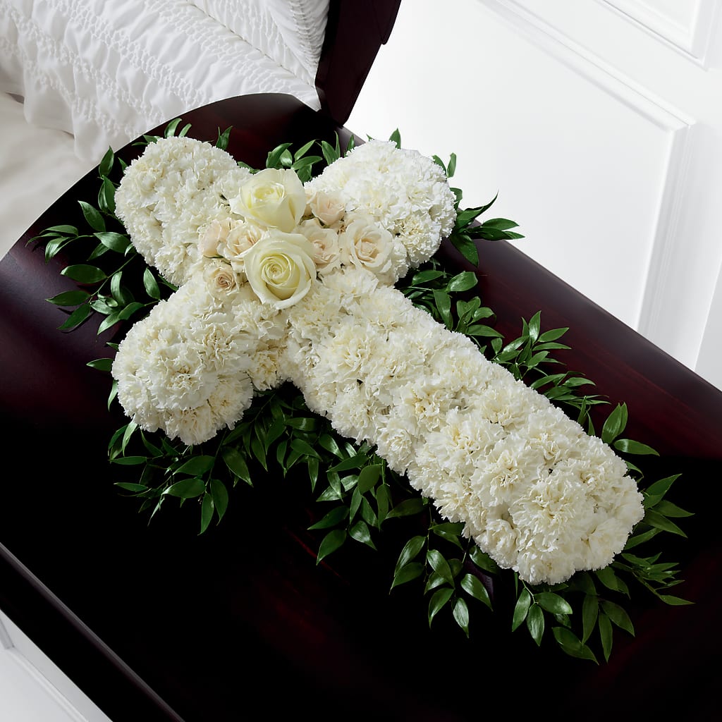Peaceful Memories Casket Spray (Standard) –  Diamond Flower Shop, Reading PA
