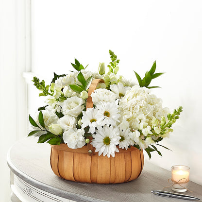 Pure Ivory Basket –  Diamond Flower Shop, Reading PA