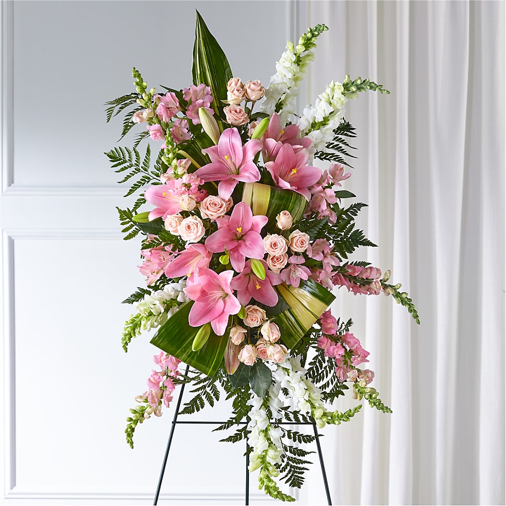 Elegant Embrace Standing Spray –  Diamond Flower Shop, Reading PA