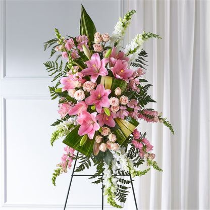 Elegant Embrace Standing Spray –  Diamond Flower Shop, Reading PA