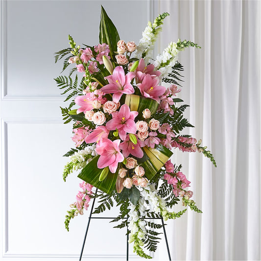 Elegant Embrace Standing Spray –  Diamond Flower Shop, Reading PA