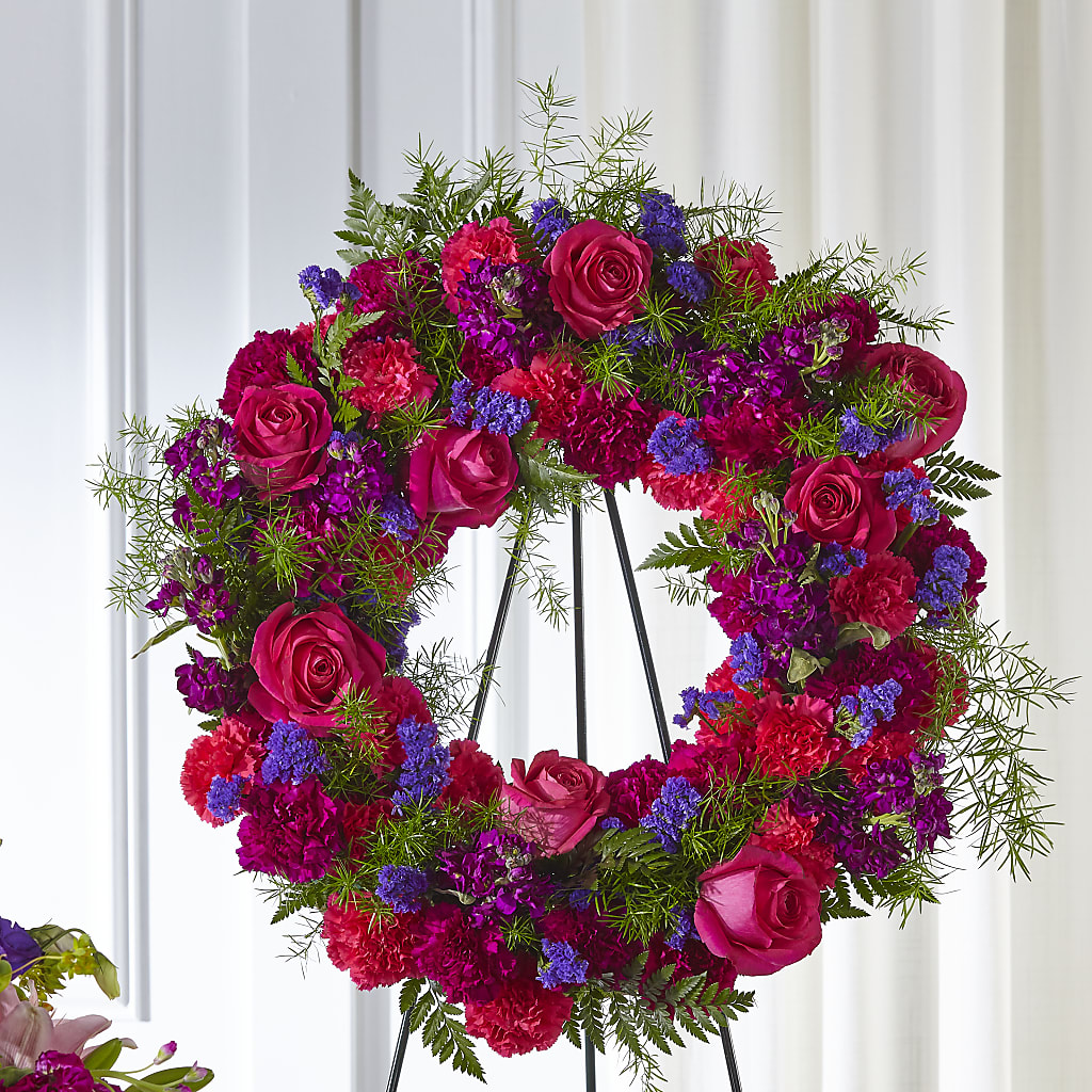 Calming Colors Wreath –  Diamond Flower Shop, Reading PA