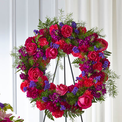 Calming Colors Wreath –  Diamond Flower Shop, Reading PA