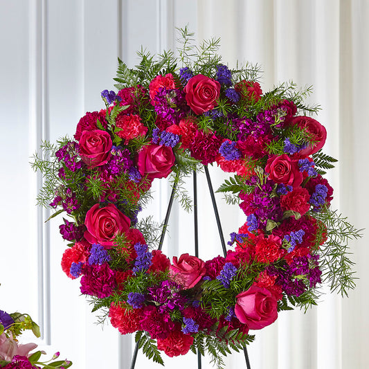 Calming Colors Wreath –  Diamond Flower Shop, Reading PA