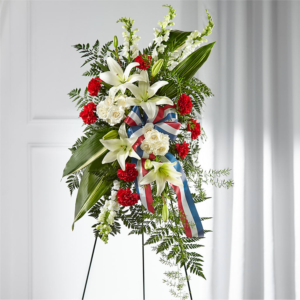 Stars of Life Standing Spray –  Diamond Flower Shop, Reading PA