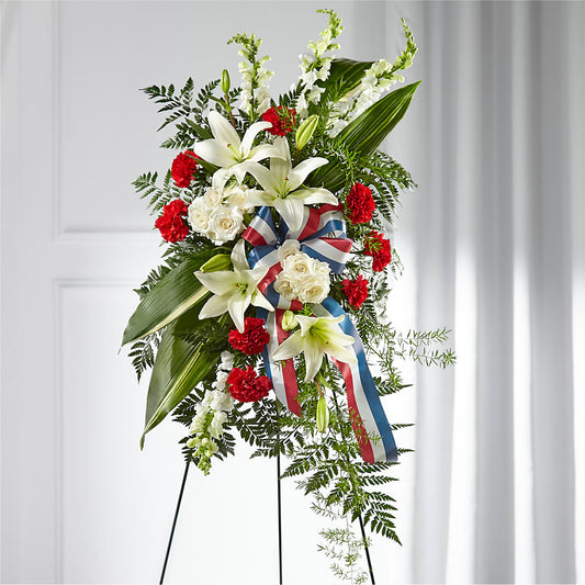 Stars of Life Standing Spray –  Diamond Flower Shop, Reading PA