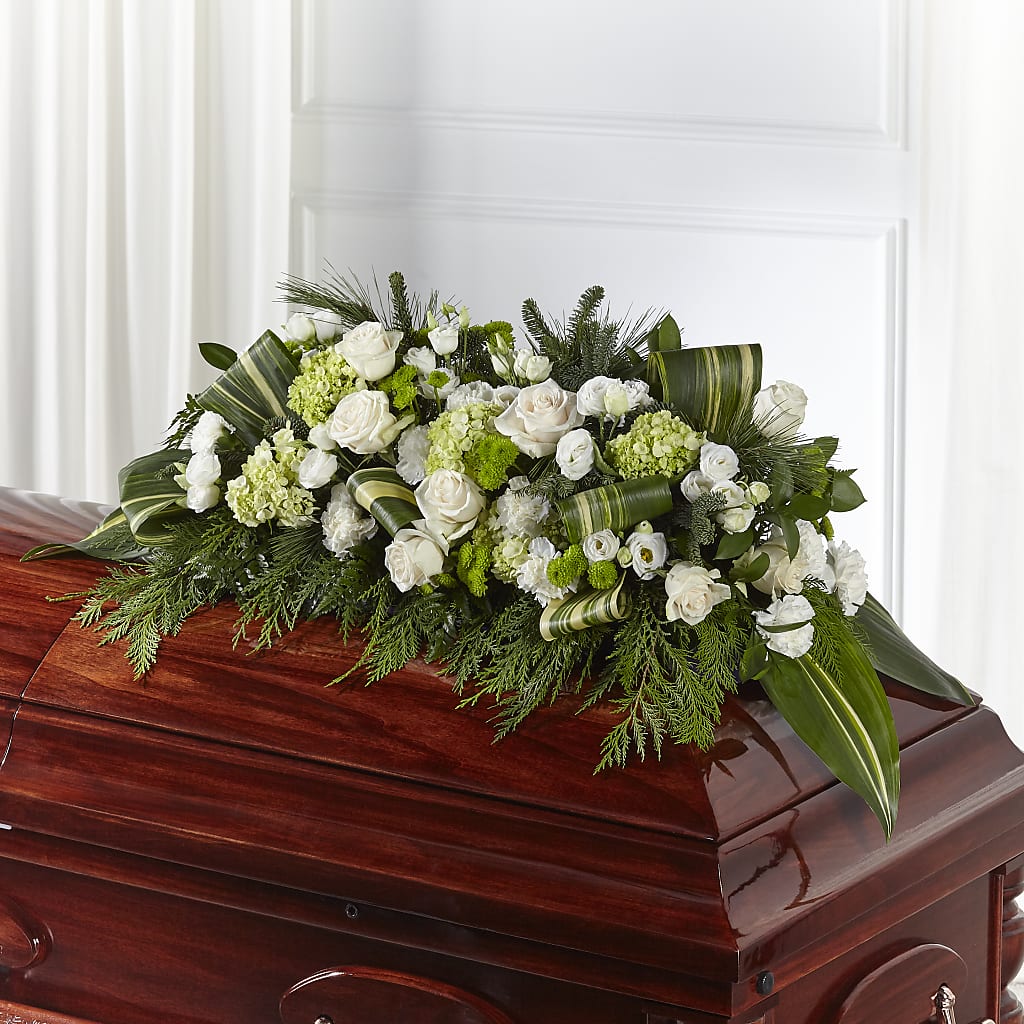 Hopeful Gesture Casket Spray –  Diamond Flower Shop, Reading PA