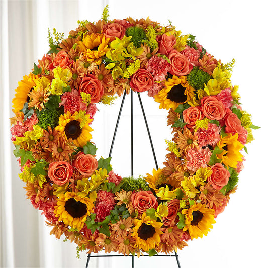 Autumnal Memories Wreath (Standard) –  Diamond Flower Shop, Reading PA