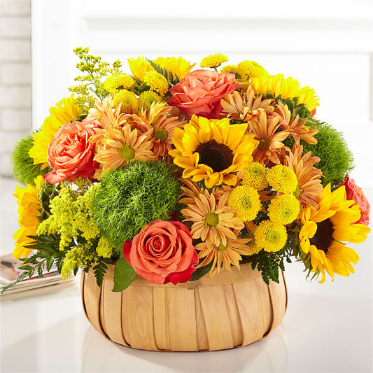 Harvest Sunflower Basket –  Diamond Flower Shop, Reading PA
