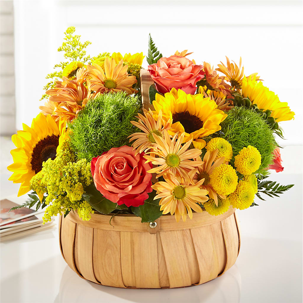 Harvest Sunflower Basket –  Diamond Flower Shop, Reading PA