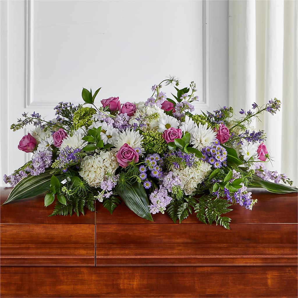 Meadows of Serenity Casket Spray –  Diamond Flower Shop, Reading PA