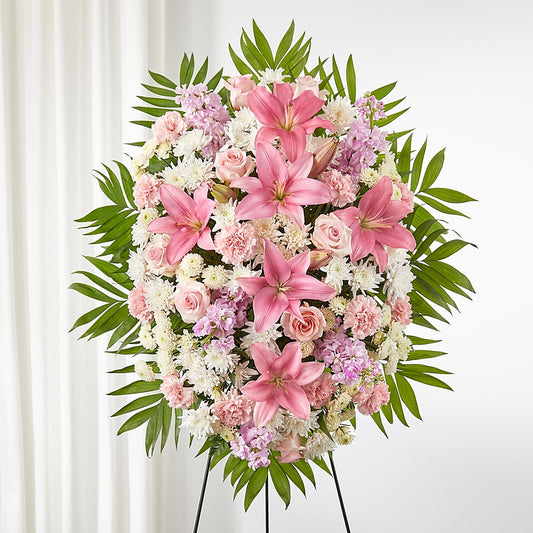 Offering Solace Standing Spray –  Diamond Flower Shop, Reading PA
