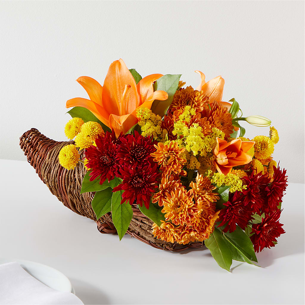 Bouquet of Blessings Cornucopia –  Diamond Flower Shop, Reading PA