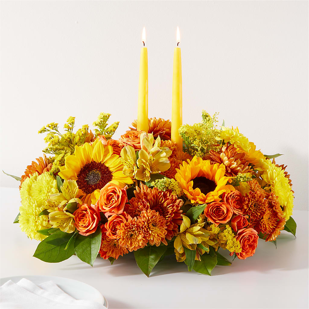 Autumn Harmony Centerpiece –  Diamond Flower Shop, Reading PA