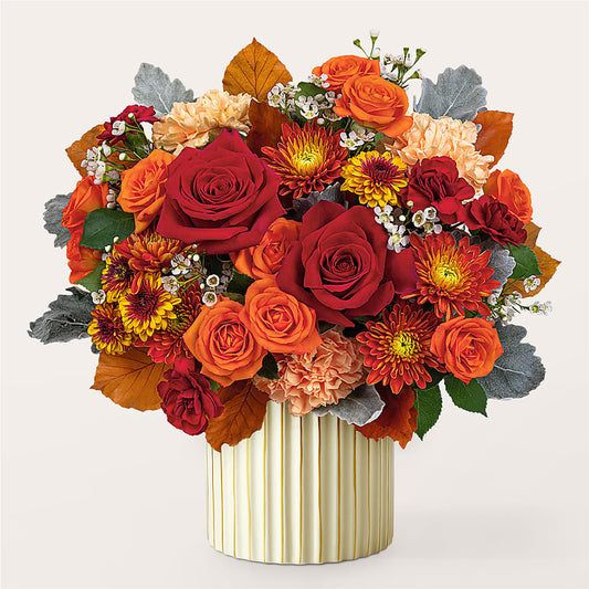 Merlot Bouquet with Ivory Vase –  Diamond Flower Shop, Reading PA