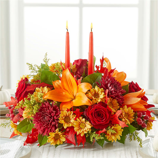 Autumn's Embrace Centerpiece –  Diamond Flower Shop, Reading PA