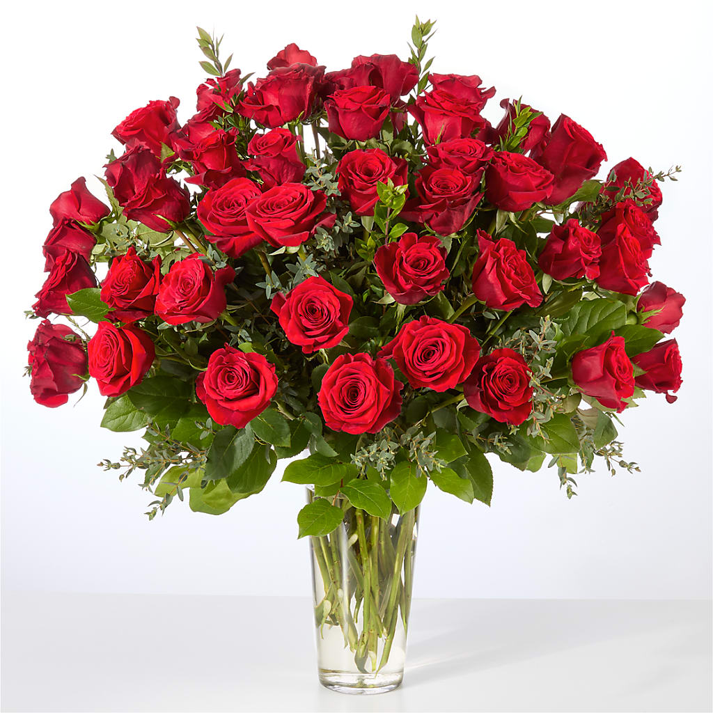 Forever Yours Fifty Stem Red Rose Bouquet –  Diamond Flower Shop, Reading PA