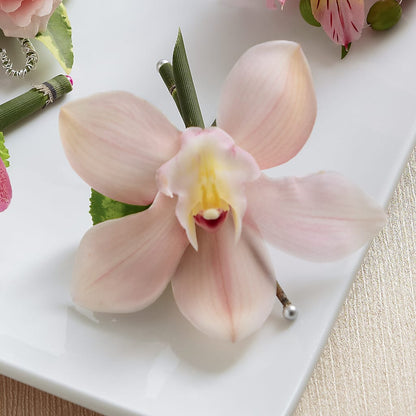 Pink Cymbidium Boutonniere –  Diamond Flower Shop, Reading PA
