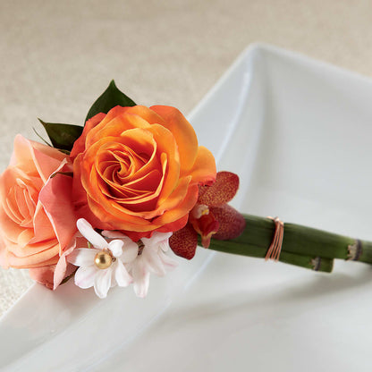 Sunset Dream Boutonniere –  Diamond Flower Shop, Reading PA