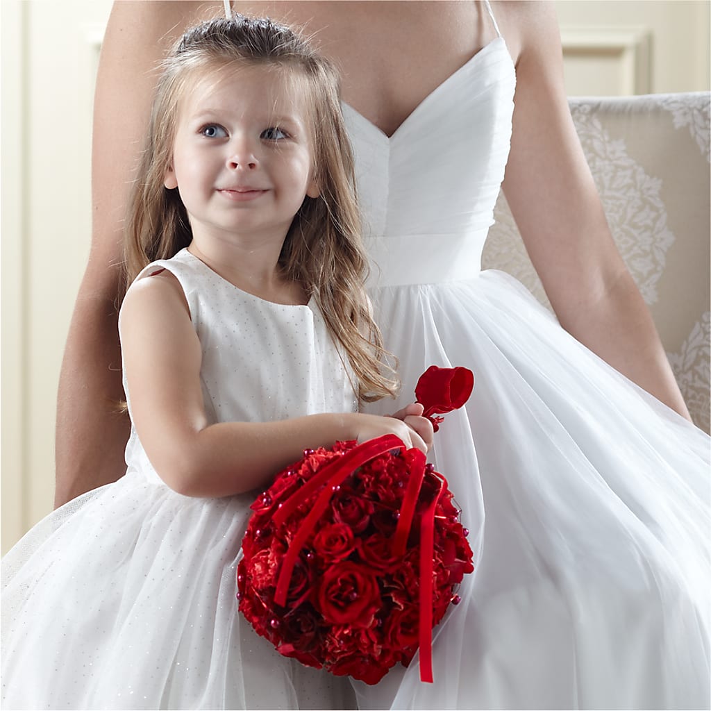 Pure at Heart Flower Girl Arrangement –  Diamond Flower Shop, Reading PA